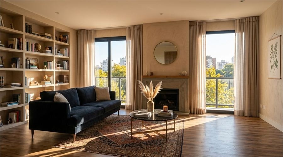 Living de uno de los apartamentos administrados por Easy Host